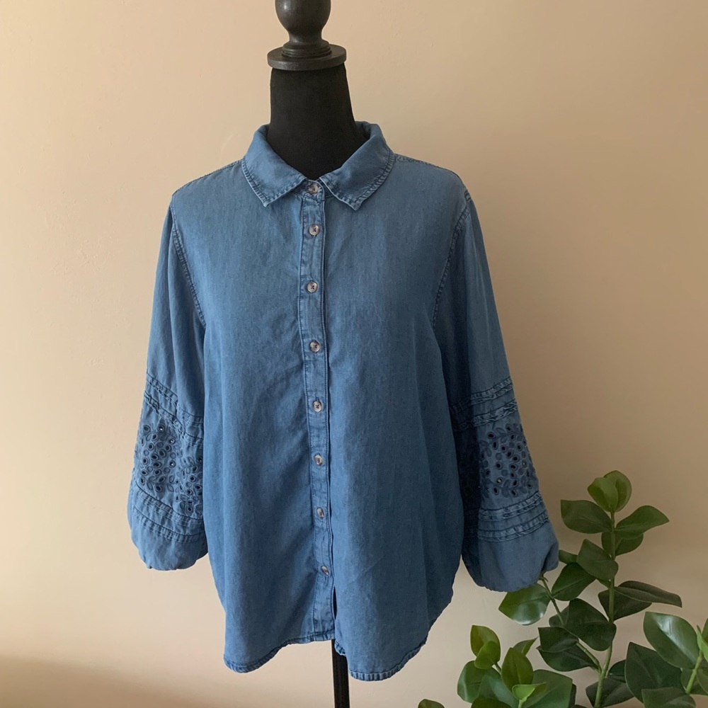 Blue Denim Women's Top